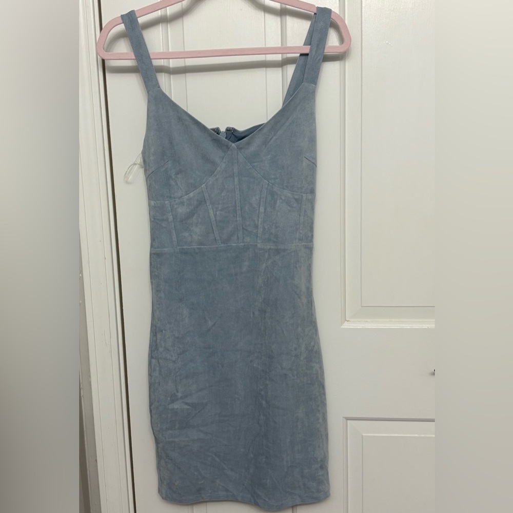 Bebe blue corset Sleeveless dress